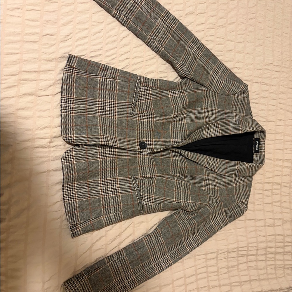 Express Houndstooth Blazer with Black Interior